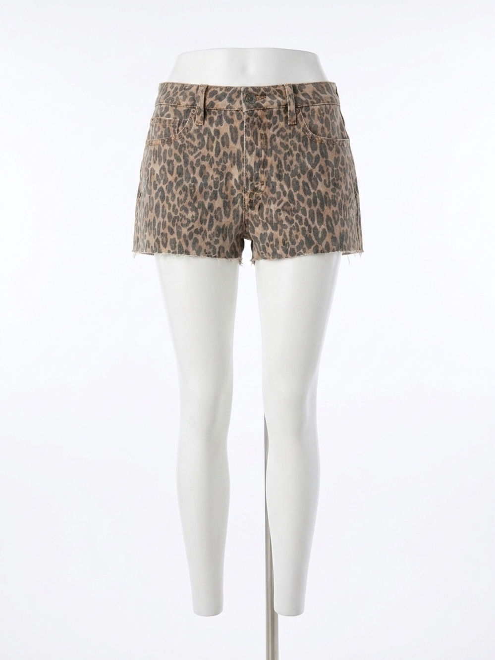 NEW HIDDEN kenzie high rise shorts in cheetah